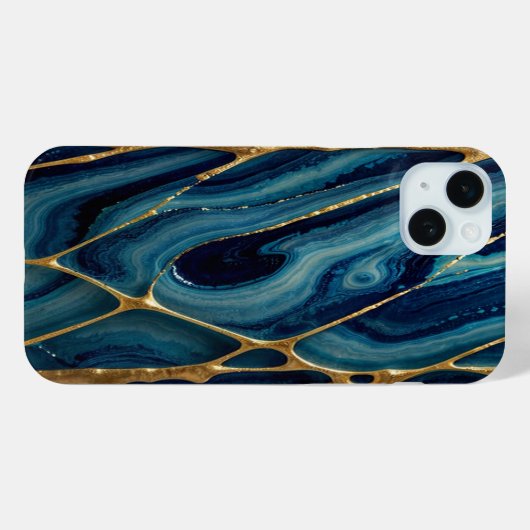 Coques Case-Mate iPhone Bleu, vert, or (Verso (horizontal))