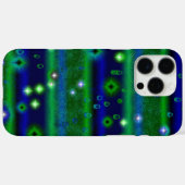 Coques Case-Mate iPhone Bleu vert rayures avec étoiles et Raindrops (Verso (horizontal))