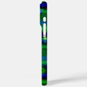 Coques Case-Mate iPhone Bleu vert rayures avec étoiles et Raindrops (Verso / Gauche)