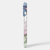 Coques Case-Mate iPhone Bleu Vert Tropical Feuille Motif Monogramme (Verso / Gauche)