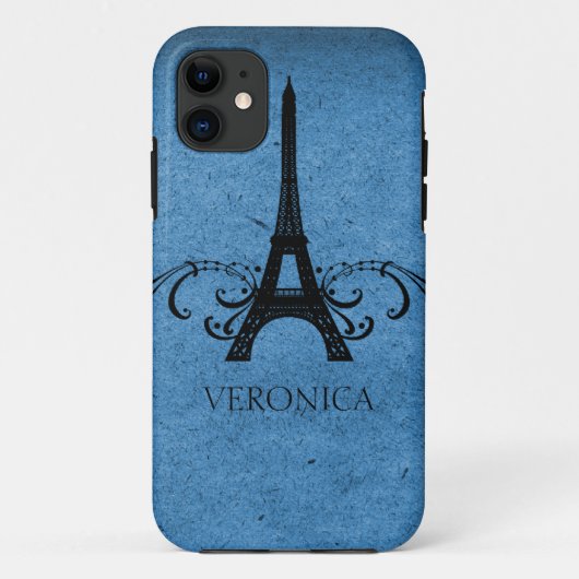 Coques Case-Mate iPhone Bleu Vintage Français (Dos)