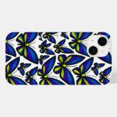 Coques Case-Mate iPhone Bleu violet ailes vertes maintenant (Verso (horizontal))