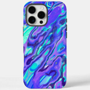 Coques iPhone 16 Pro Max Bleu violet coloré Abstrait Marbre texture Liqui