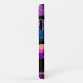 Coques Case-Mate iPhone Bleu Violet Parties scintillant Étoiles Brush Stro (Dos/Droite)