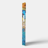 COQUES Case-Mate iPhone BLEUE BÂTIMENT LADY, TURQUOISE GOLD SPARKLE GEM MO (Verso / Droite)