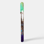 COQUES Case-Mate iPhone BLEUE BÂTIMENT LADY, TURQUOISE GOLD SPARKLE GEM MO (Verso / Gauche)