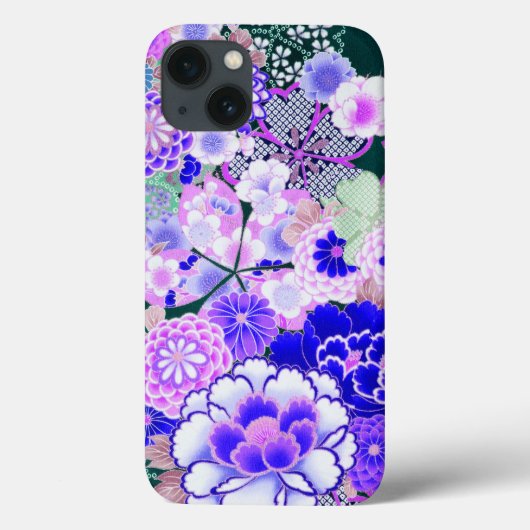 Coques Case-Mate iPhone BLEUE FLEURS BLANCHES Peony, Rose Floral Cas (Verso)