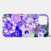 Coques Case-Mate iPhone BLEUE FLEURS BLANCHES Peony, Rose Floral Cas (Verso (horizontal))