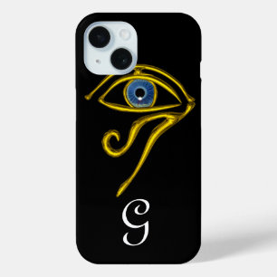 Coque Pour iPhone 15 BLEUE TALISMAN / HORUS EYE MONOGRAM Noir