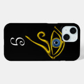 Coques Case-Mate iPhone BLEUE TALISMAN / HORUS EYE MONOGRAM Noir (Verso (horizontal))