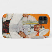 Coques Case-Mate iPhone Bleus de jour de thanksgiving (Dos (Horizontal))