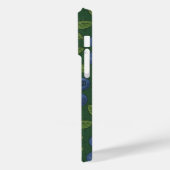 Coques Case-Mate iPhone Bleus sur vert foncé (Verso / Gauche)