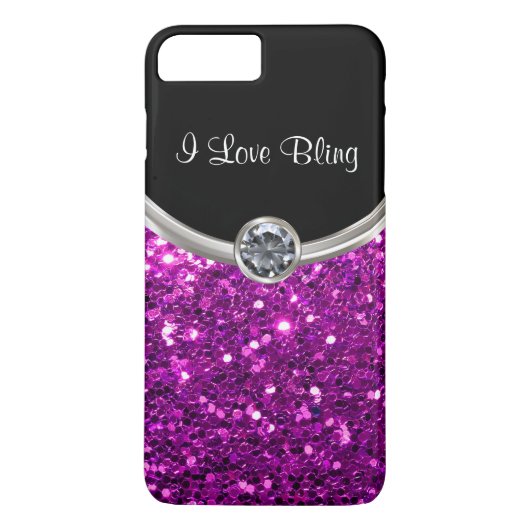 Coques Case-Mate iPhone Bling élégant pourpre (Dos)