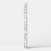 Coques Case-Mate iPhone Bling en Métal Argenté Monogramme Simulé Diamant (Verso / Droite)