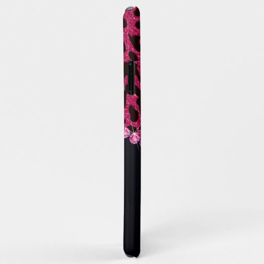 Coques Case-Mate iPhone Bling Sparkle Diamond Parties scintillant Leopard  (Dos/Droite)
