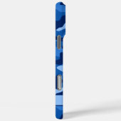 Coques Case-Mate iPhone Blingy Blue Camouflage Personalized (Verso / Droite)