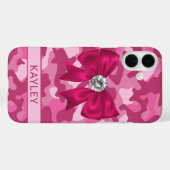 Coques Case-Mate iPhone Blingy Pink Camouflage Personalized (Verso (horizontal))
