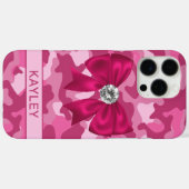Coques Case-Mate iPhone Blingy Pink Camouflage Personalized  (Verso (horizontal))
