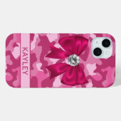 Coques Case-Mate iPhone Blingy Pink Camouflage Personalized (Verso (horizontal))