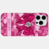Coques Case-Mate iPhone Blingy Pink Camouflage Personalized (Verso (horizontal))