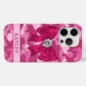 Coques Case-Mate iPhone Blingy Pink Camouflage Personalized (Verso (horizontal))