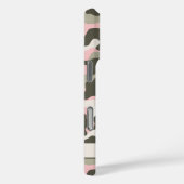 Coques Case-Mate iPhone Blingy Pink Green Camouflage Personalized (Verso / Droite)