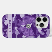 Coques Case-Mate iPhone Blingy Purple Camouflage Personalized (Verso (horizontal))