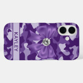 Coques Case-Mate iPhone Blingy Purple Camouflage Personalized (Verso (horizontal))