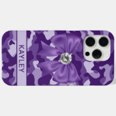 Coques Case-Mate iPhone Blingy Purple Camouflage Personalized (Verso (horizontal))