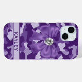 Coques Case-Mate iPhone Blingy Purple Camouflage Personalized (Verso (horizontal))