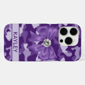Coques Case-Mate iPhone Blingy Purple Camouflage Personalized (Verso (horizontal))