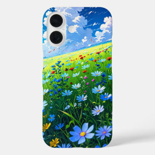 Coques iPhone 16 Bliss de prairie d'été de l'année