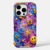 Coques Case-Mate iPhone Bliss papillon : Smiley Starburst (Verso)