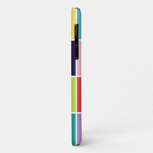 Coques Case-Mate iPhone Bloc de couleur carré moderne monogrammé (Dos/Gauche)