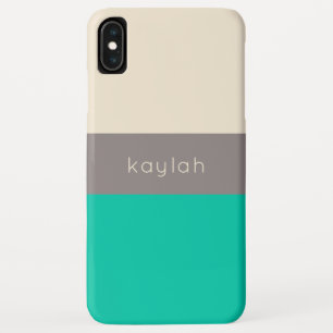 Case-Mate iPhone Case Bloc de couleur classique Seafoam avec nom