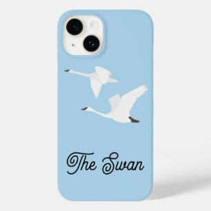 Coque Pour iPhone 14 Bloc de couleur cygne