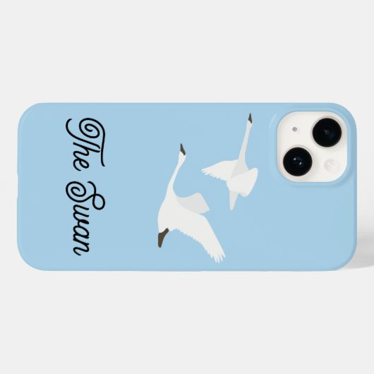 Coques Case-Mate iPhone Bloc de couleur cygne (Verso (horizontal))