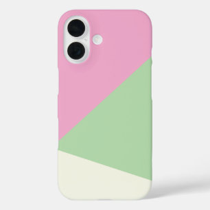 Coques iPhone 16 Bloc de couleur géométrique simple moderne