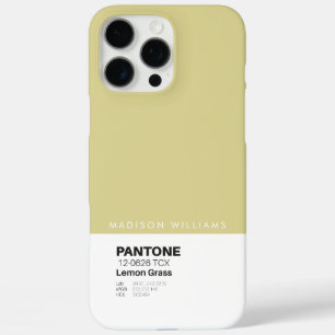 Coques iPhone 16 Pro Max Bloc de couleur personnalisé avec nom Pantone pers