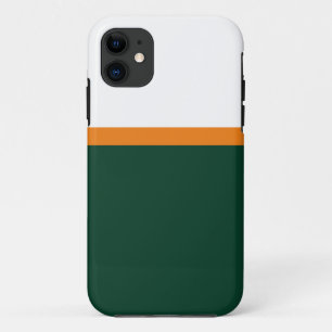 Case-Mate iPhone Case Bloc de couleur vert forêt moderne orange blanc