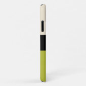 Coques Case-Mate iPhone Bloc de couleur vert Pistachio tendance avec nom (Dos/Droite)