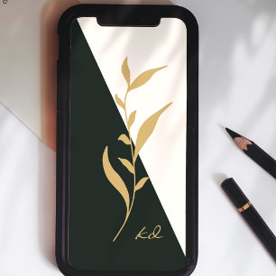 Case-Mate iPhone Case Bloc de couleur verte Monogramme Géométrique Abstr