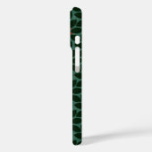 Coques Case-Mate iPhone Bloc Imprimer Carrelage Fleurs vert foncé rouge (Verso / Gauche)