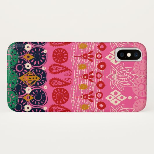 Coques Case-Mate iPhone bloc lotus rose (Dos (Horizontal))