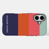 Coques Case-Mate iPhone Blocage de couleur moderne larges bandes personnal (Verso (horizontal))