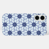 Coques Case-Mate iPhone Blocage Imprimer Carrelage Fleurs bleues (Verso (horizontal))