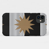 Coques Case-Mate iPhone Blocage noir blanc et soleil Brown (Dos (Horizontal))