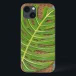 iPhone 13 Coque Block Print Palm on Wicker Background<br><div class="desc">Chariklia Zarris created this block prinm palm piece. The brown of wickground creates a dazzling earthy feel for the palm leaf to rest upon. Je te dis que le next best thing !</div>
