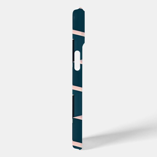 Coques Case-Mate iPhone Blocs Carré design bleu moderne Personnalisez (Verso / Droite)