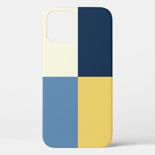 Coques Case-Mate iPhone Blocs couleur crème jaune bleu (Verso)